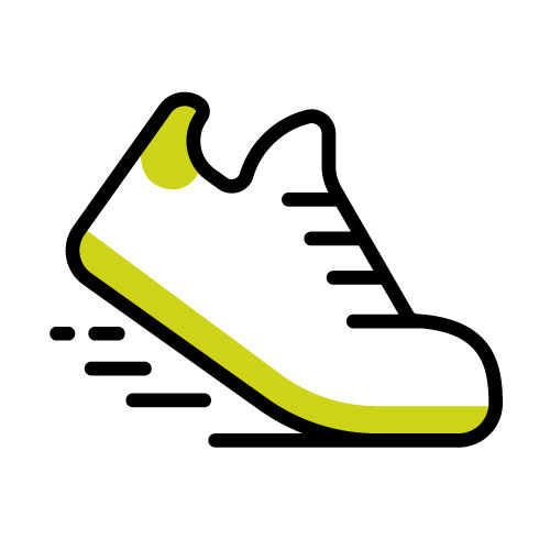 graphic depicting a running shoe