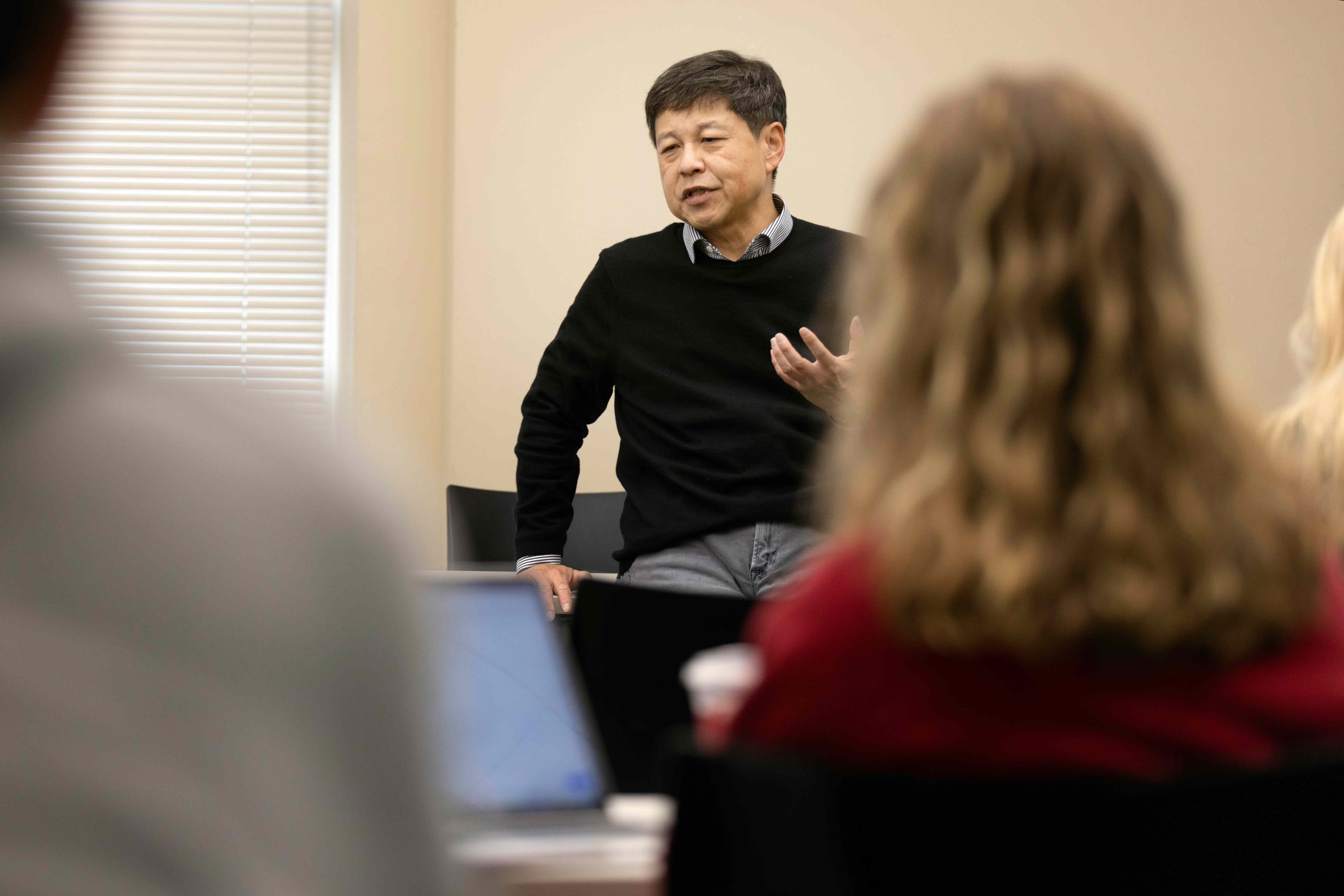 Faculty member teaching class
