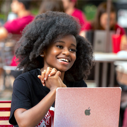 Student at laptop