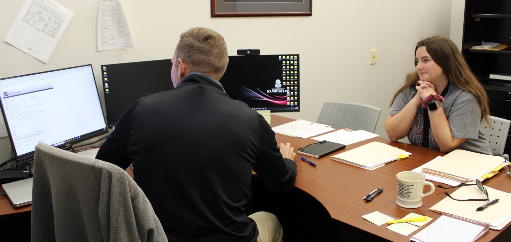 student gets help with certifying enrollment
