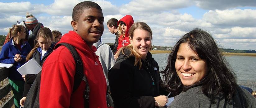 students on the coast