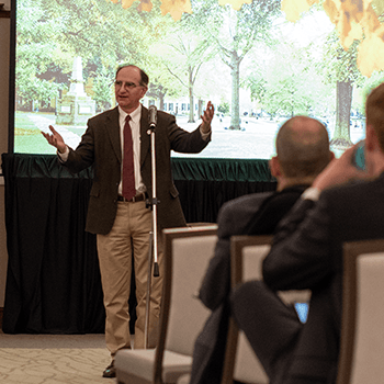 Dean Haj-Hariri presents at the conference