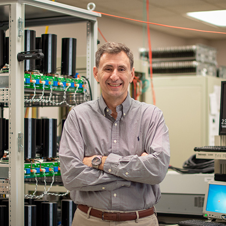 Herb Ginn stands in his lab.