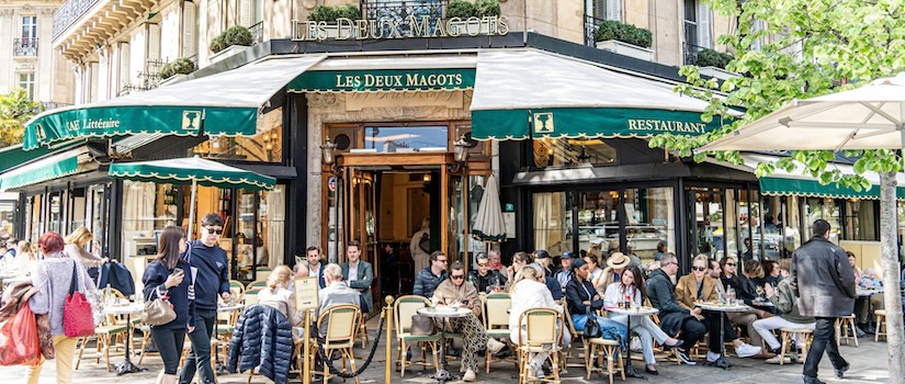 Outside restaurant in Paris