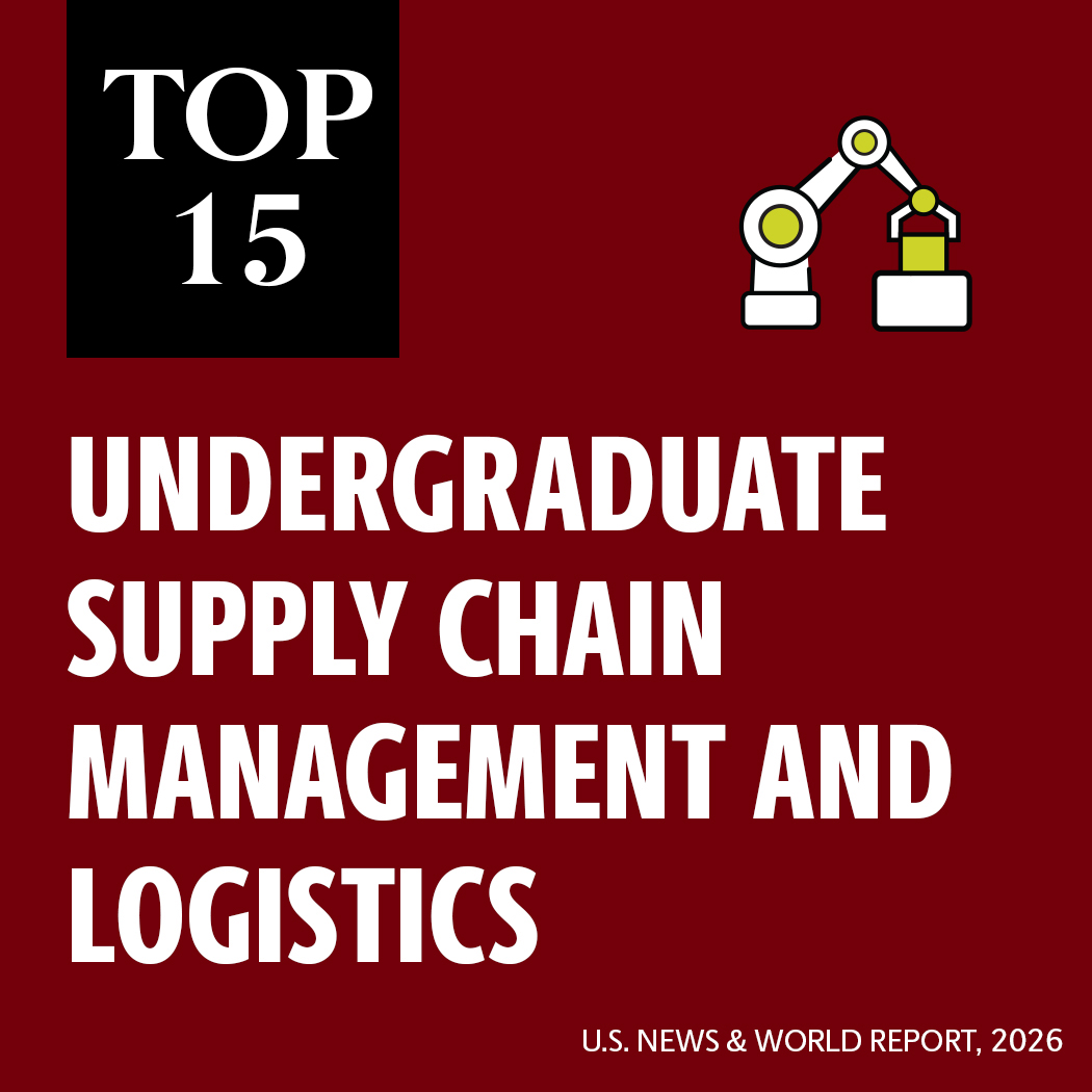 Top 15 undergraduate supply chain management and logistics (U.S. News and World Report, 2026)