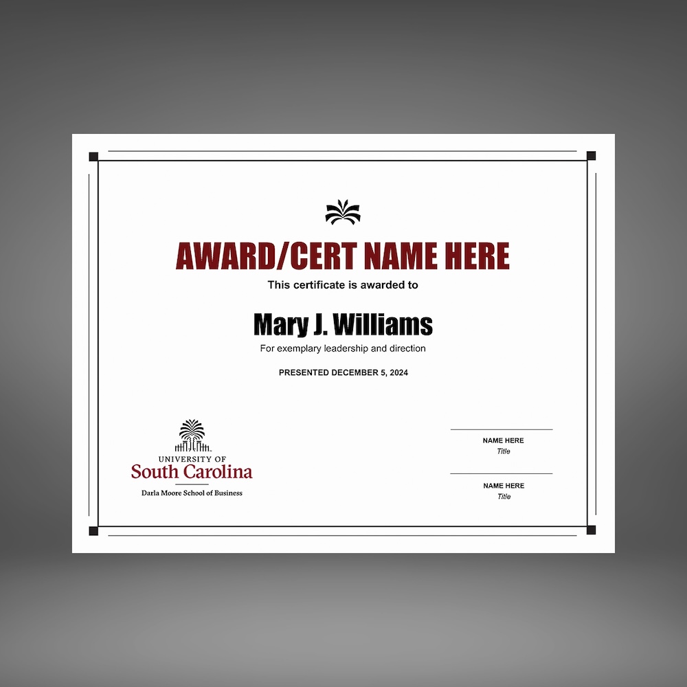 Cerficiate 3 Template, Formal Certificate with decorative border.