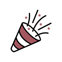 Confetti horn icon