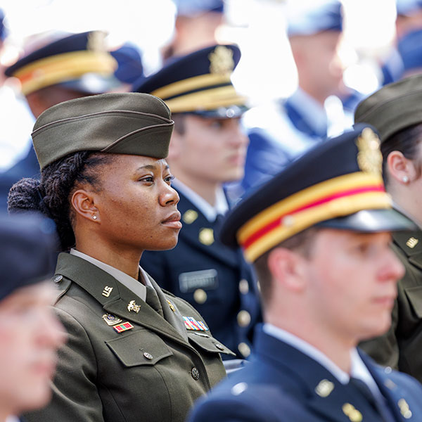 ROTC students in uniform