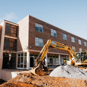 Demolition of McBryde residence hall.