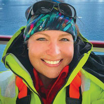 Brandi Revels geared up in Antarctica.